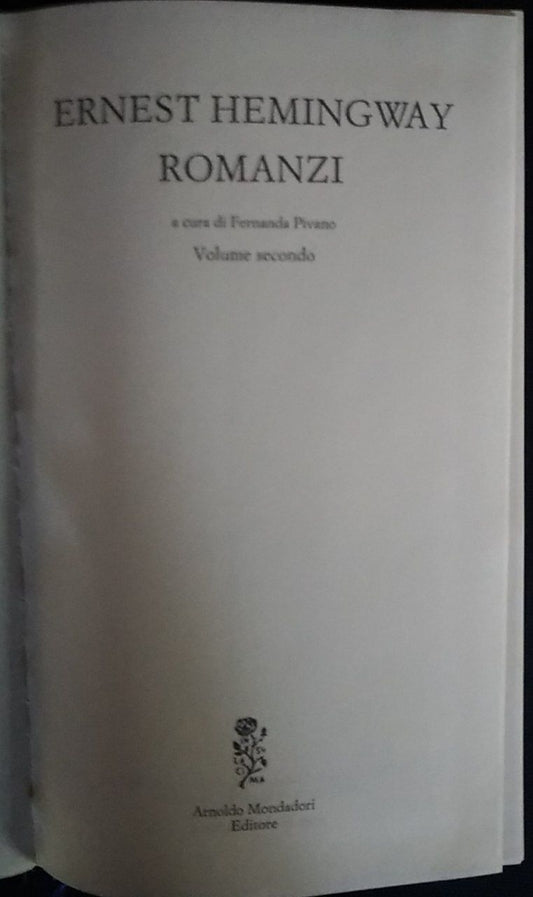 Romanzi. Volume secondo - copertina