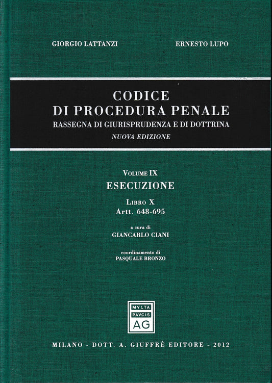 Codice Di Procedura Penale. Vol. 9,Libro 10: artt. 648-695 - copertina