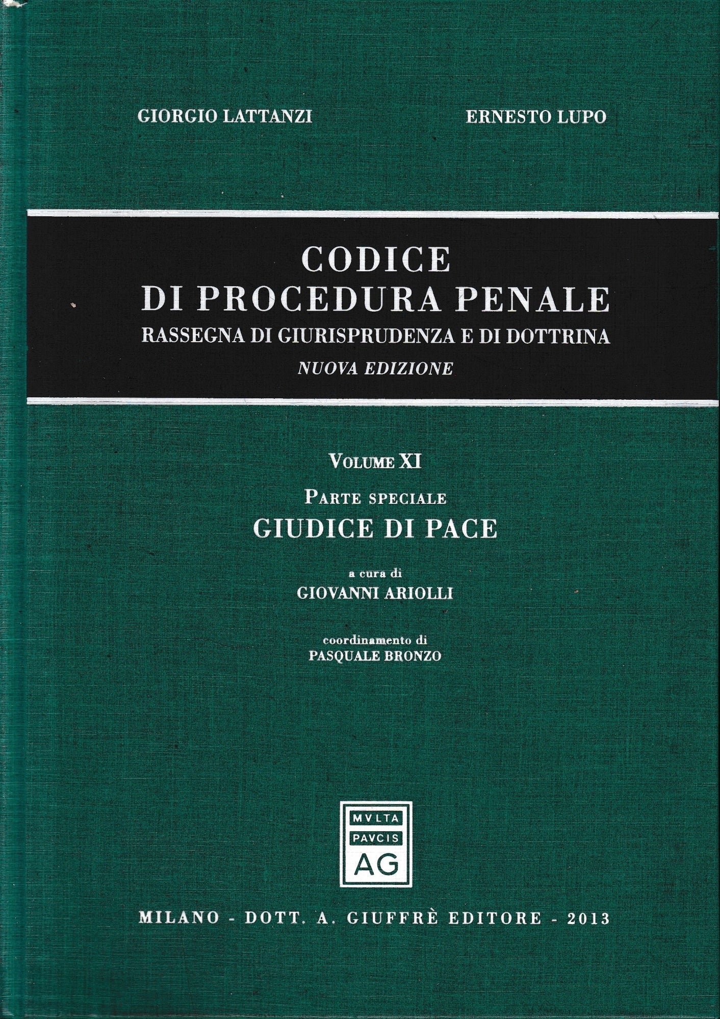 Codice Di Procedura Penale. Vol. 11, Parte Speciale: giudice di pace - copertina