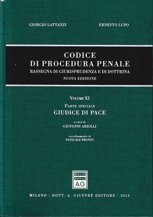 Codice Di Procedura Penale. Vol. 11, Parte Speciale: giudice di pace - copertina