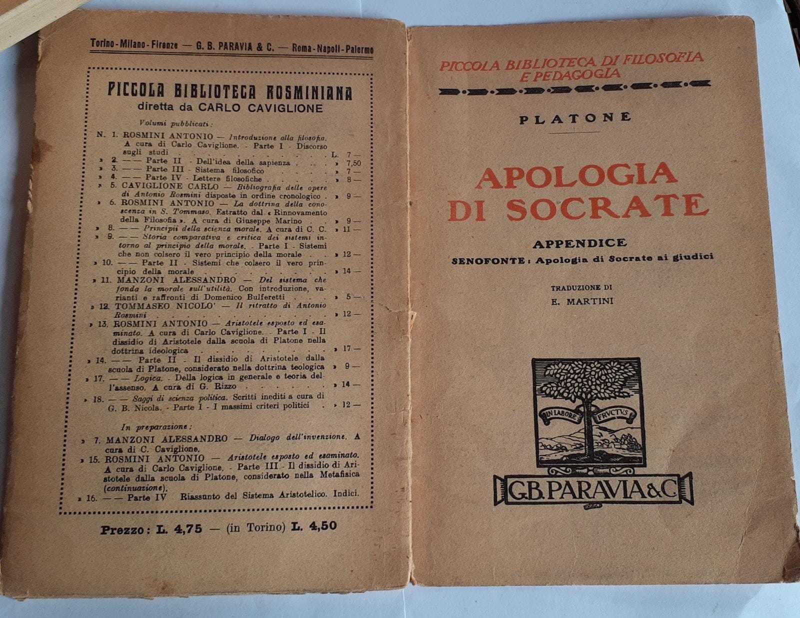 Apologia di Socrate - copertina