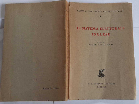 Il sistema elettorale inglese - copertina