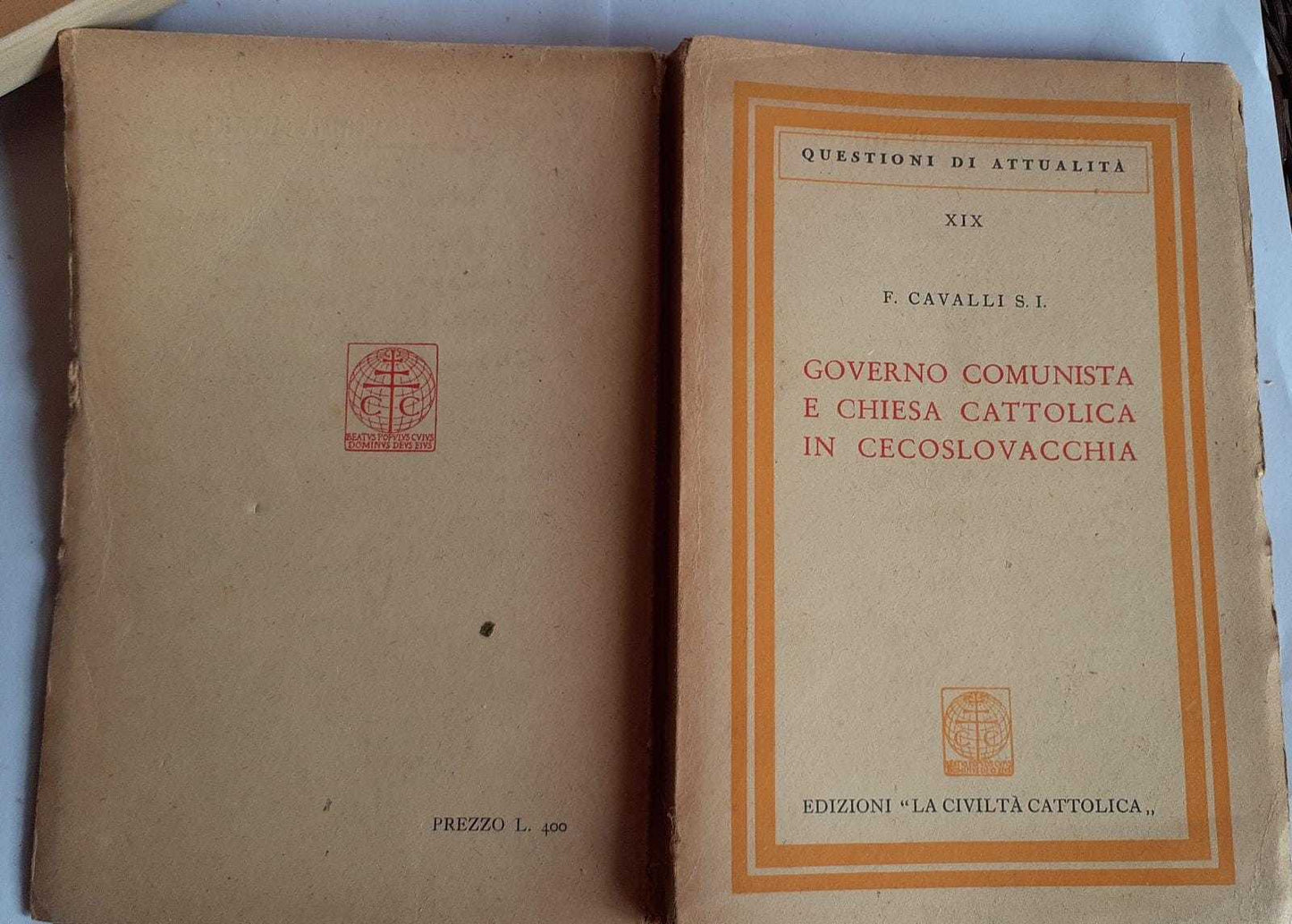 Governo comunista e chiesa cattolica in Cecoslovacchia - copertina