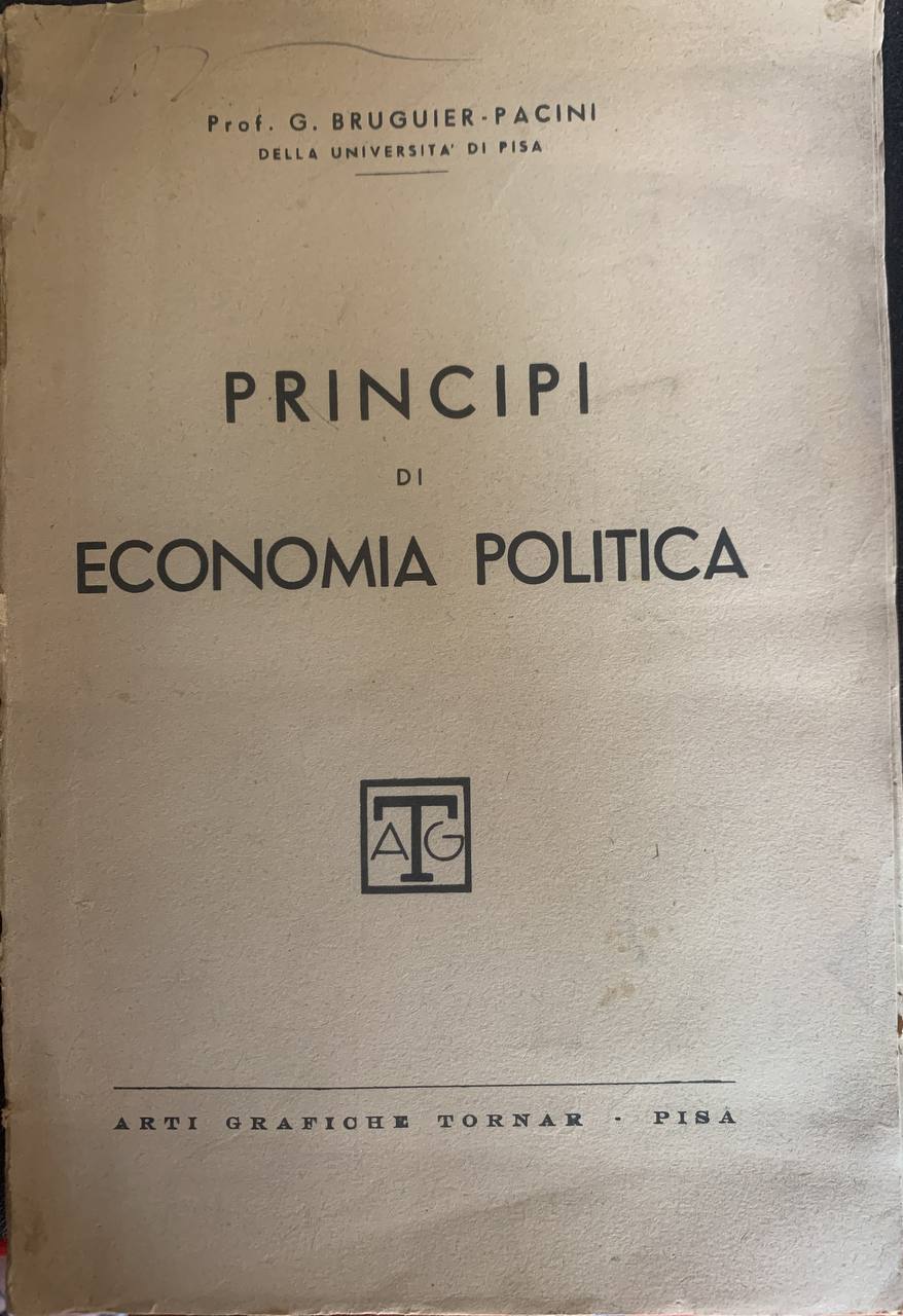 Principi di economia politica - copertina