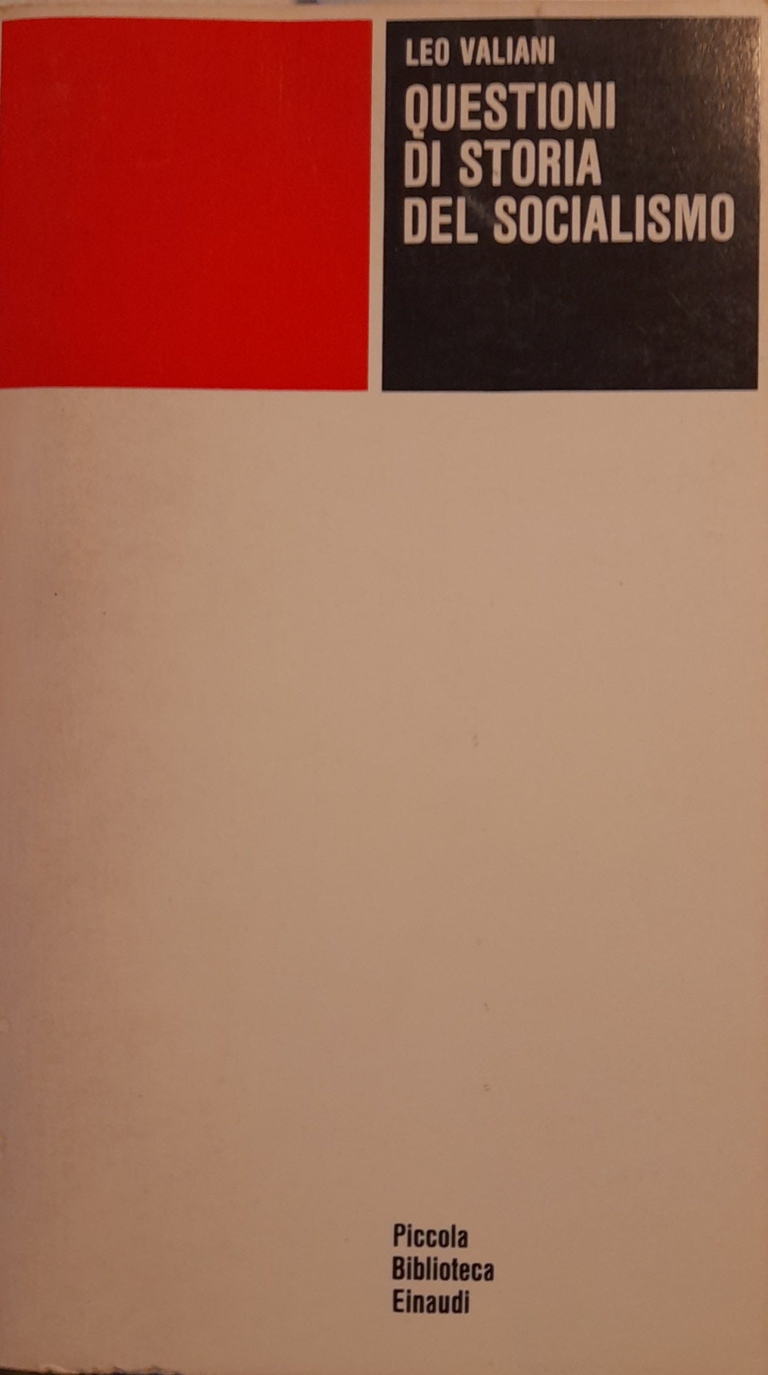 Questioni di storia del socialismo - copertina