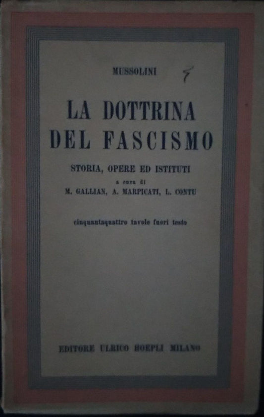 La dottrina del fascismo - copertina
