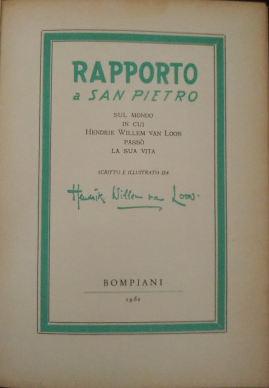 Rapporto a San Pietro - copertina