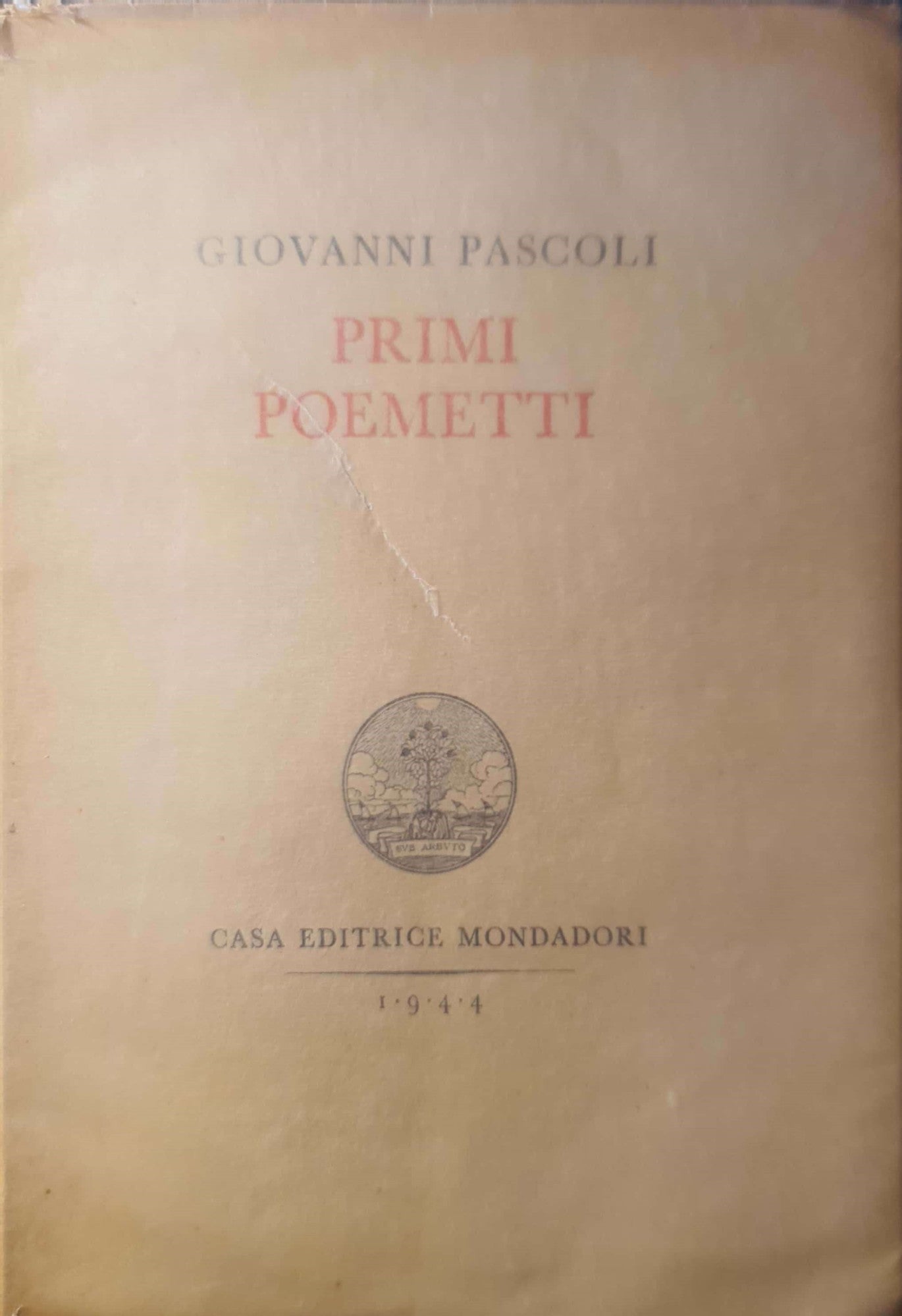 Primi poemetti - copertina