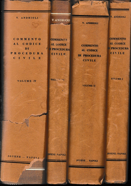 Commento al codice di procedura civile. Vol. I - Disposizioni generali. Vol. II - Del processo di cognizione. Vol. III - Del processo di esecuzione. Vol. IV - Dei provvedimenti speciali. Con indice analitico-alfabetico dell'intera opera - copertina