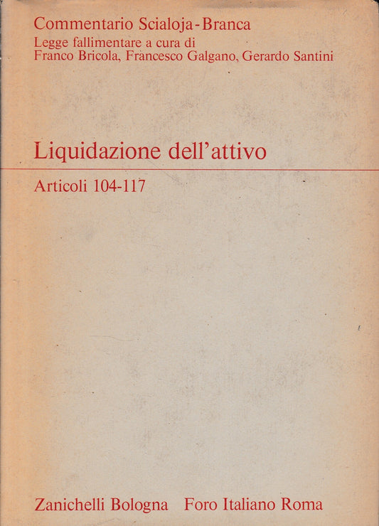 Liquidazione dell'attivo, artt. 104-117 - copertina