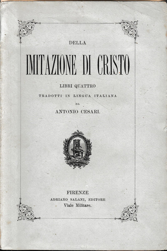della Imitazione di Cristo, libro quarto. - copertina