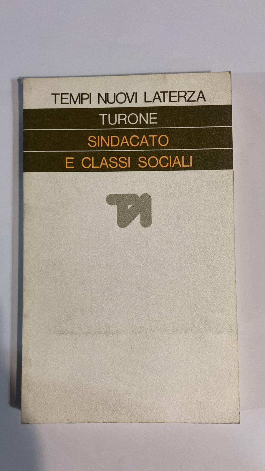 Sindacato e classi sociali - copertina