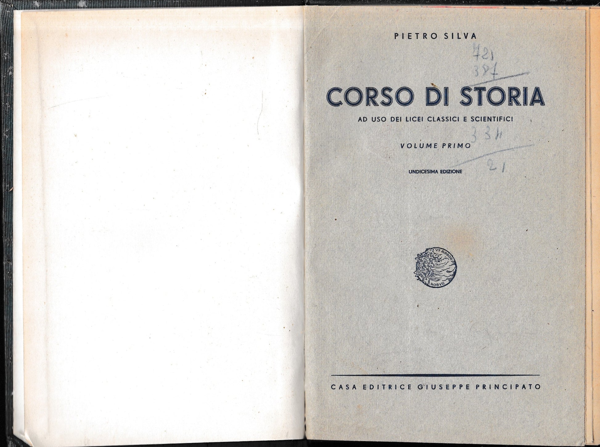Corso di Storia, vol. 1° - copertina