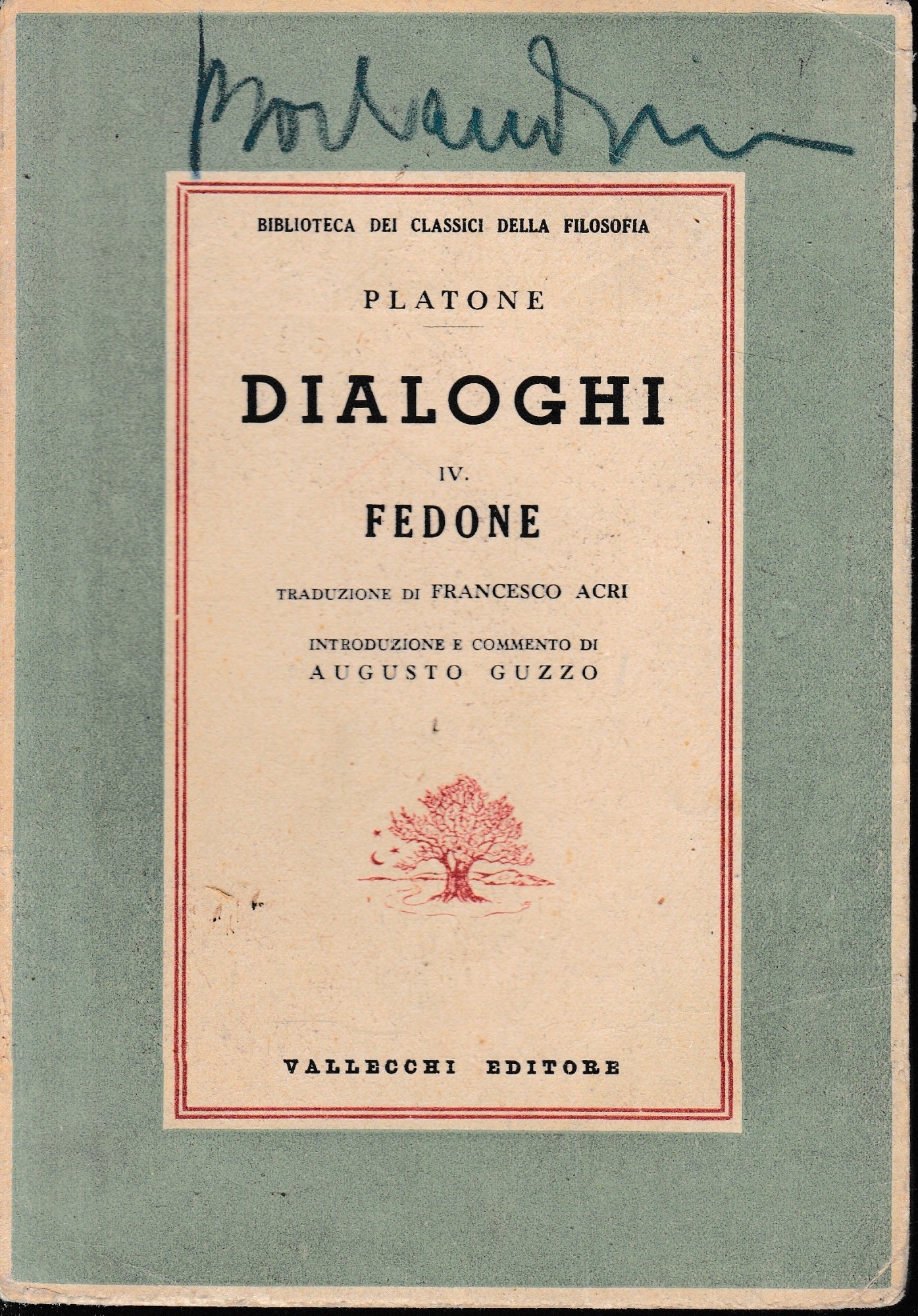 Dialoghi, vol. 4°: Fedone. - copertina