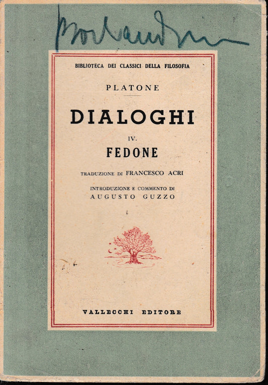 Dialoghi, vol. 4°: Fedone. - copertina