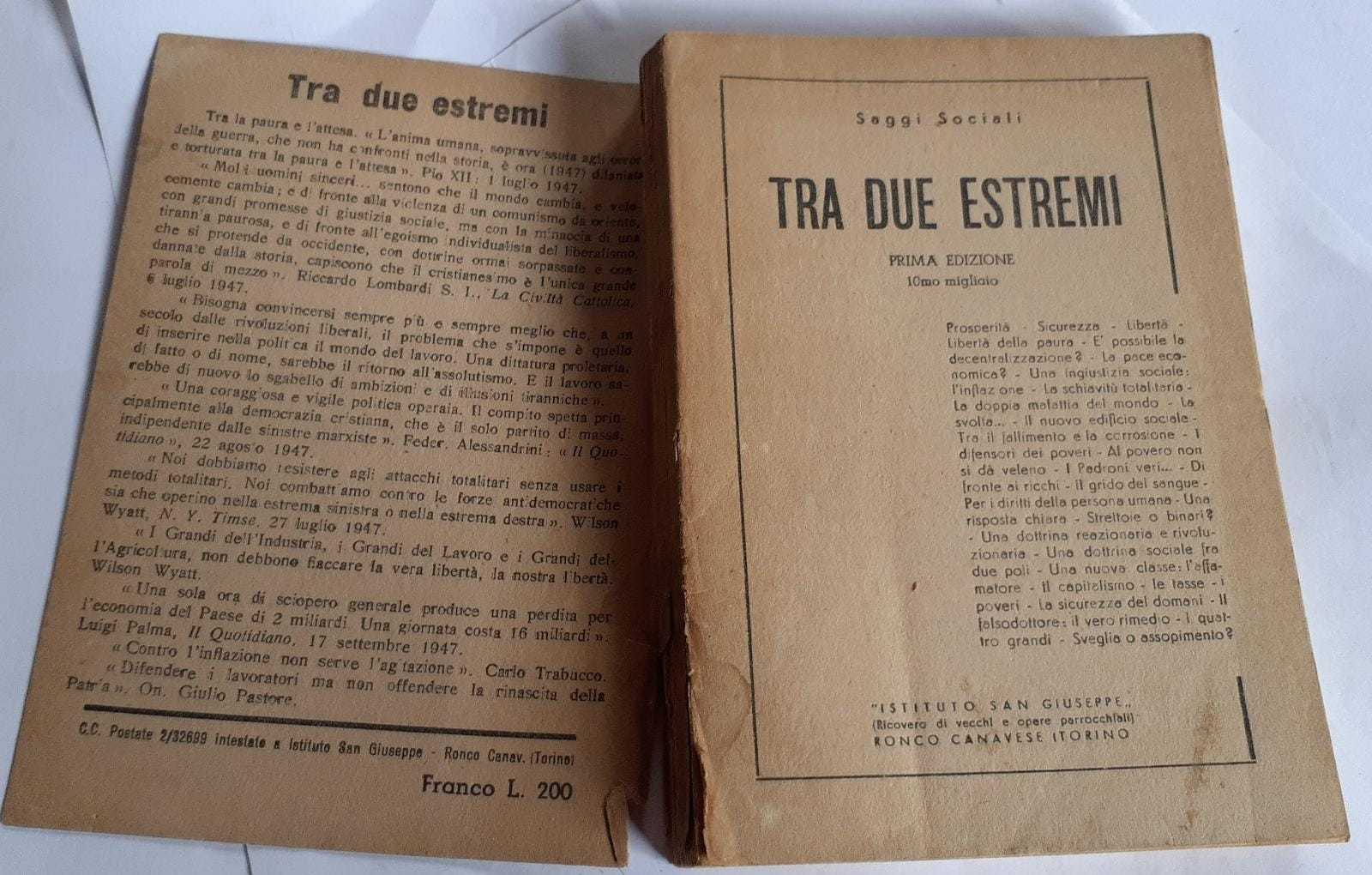 Tra due estremi - copertina