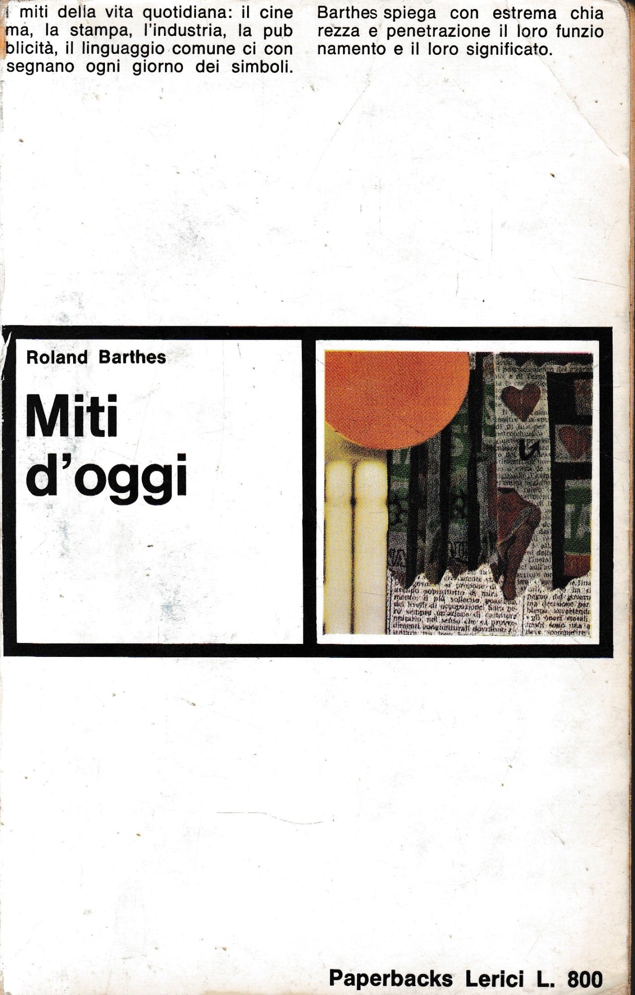 Miti d'oggi - copertina