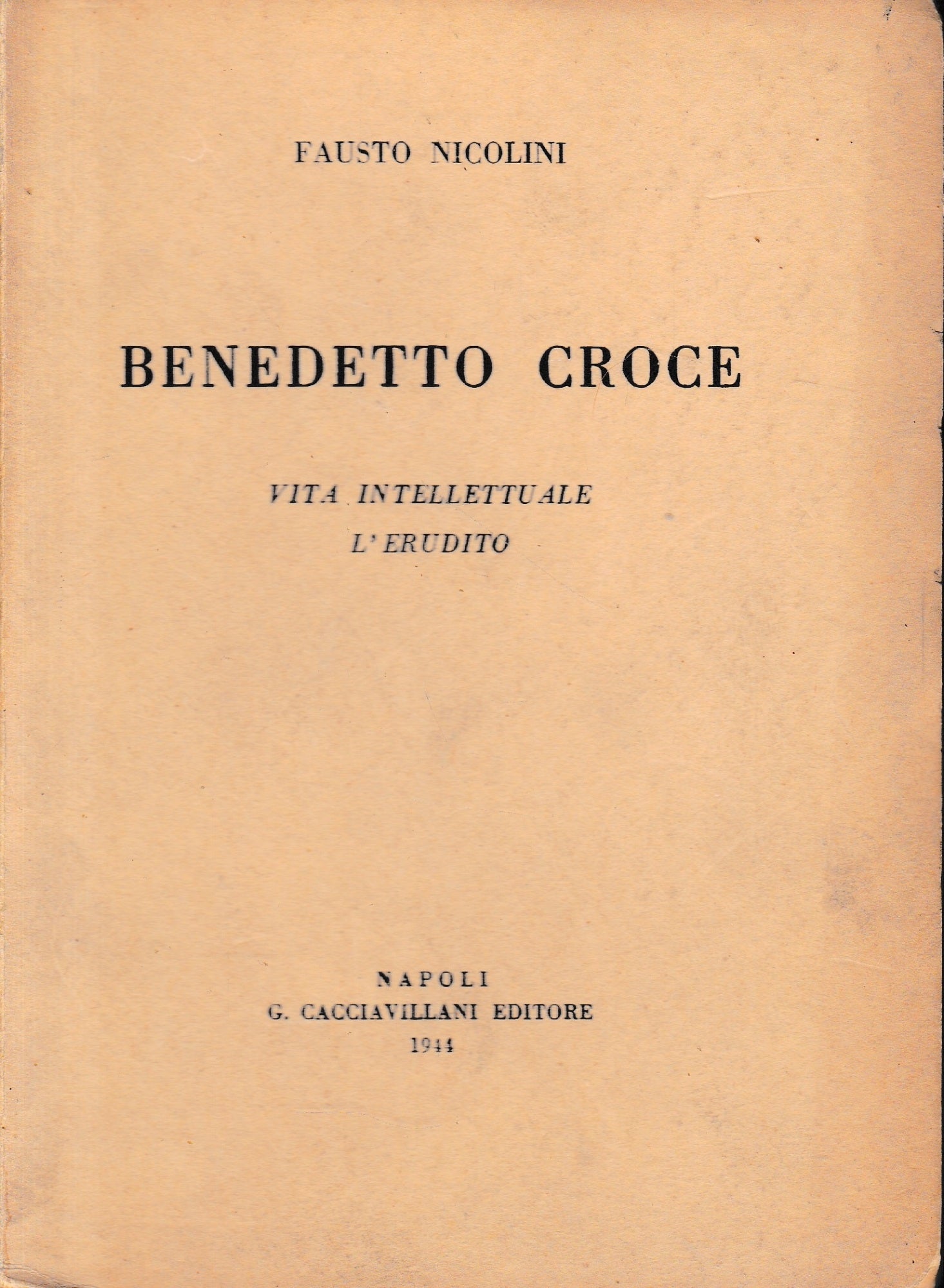 Benedetto Croce - copertina