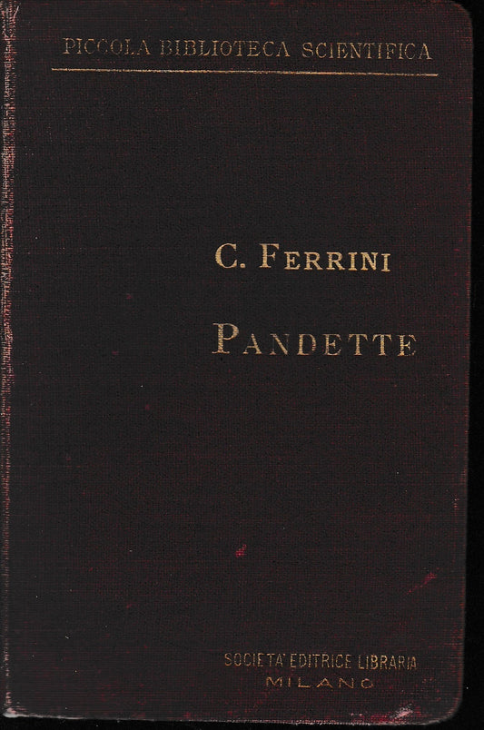 Manuale di Pandette - copertina