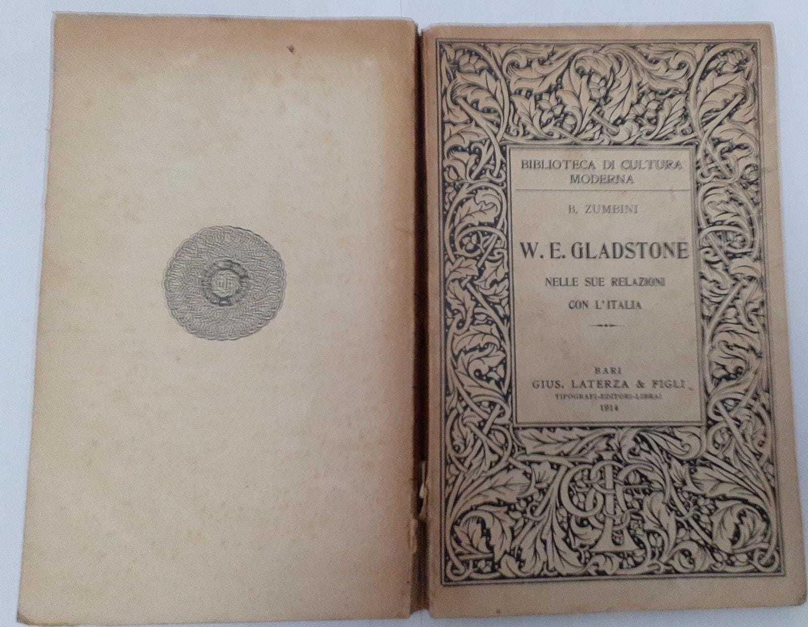 W.E. Gladstone nelle sue relazioni con l'Italia - copertina