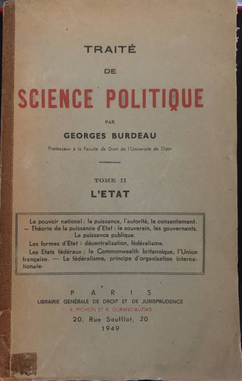 Traité de science politique. Tome II: l'etat - copertina
