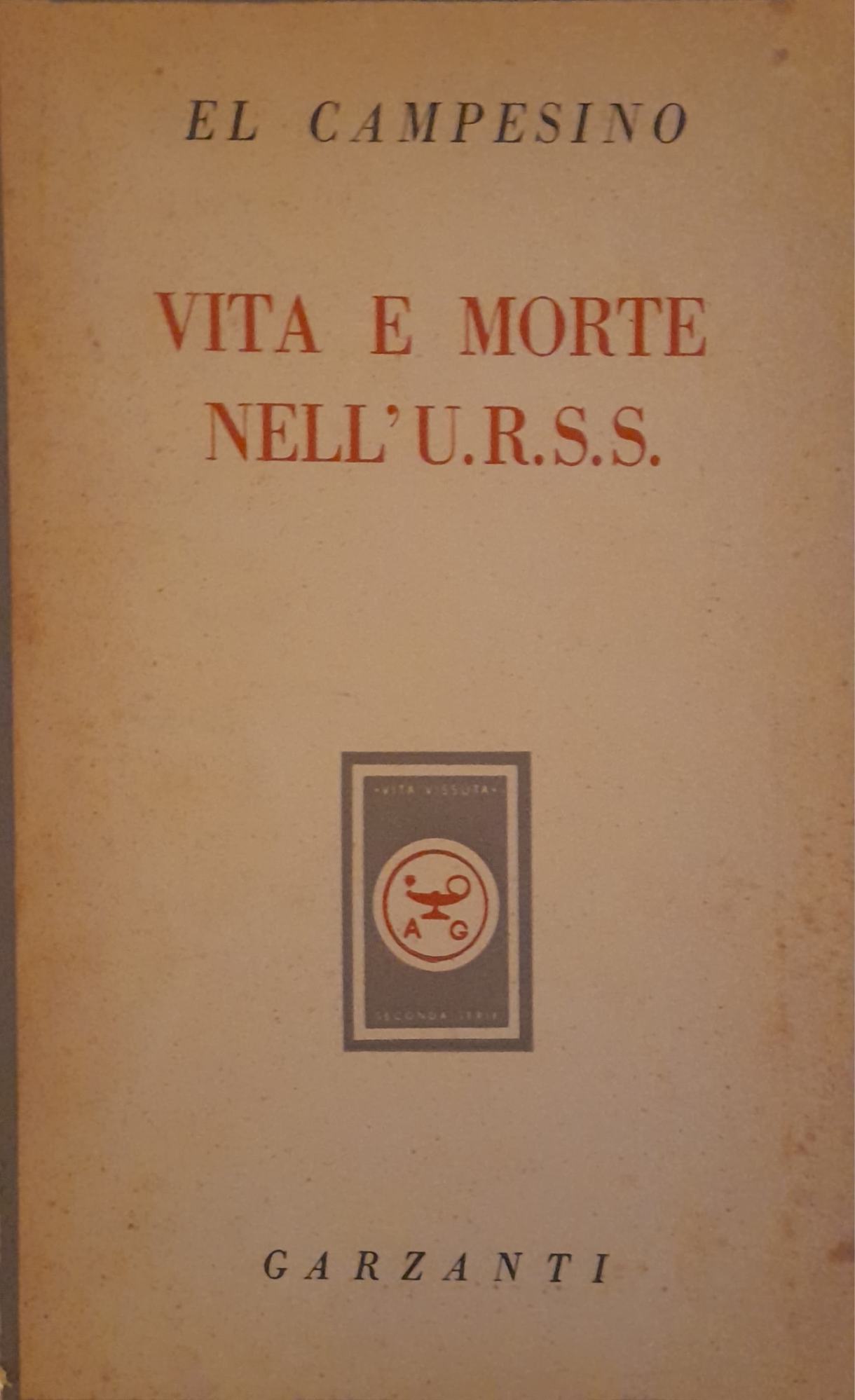 Vita e morte nell'U.R.S.S. - copertina