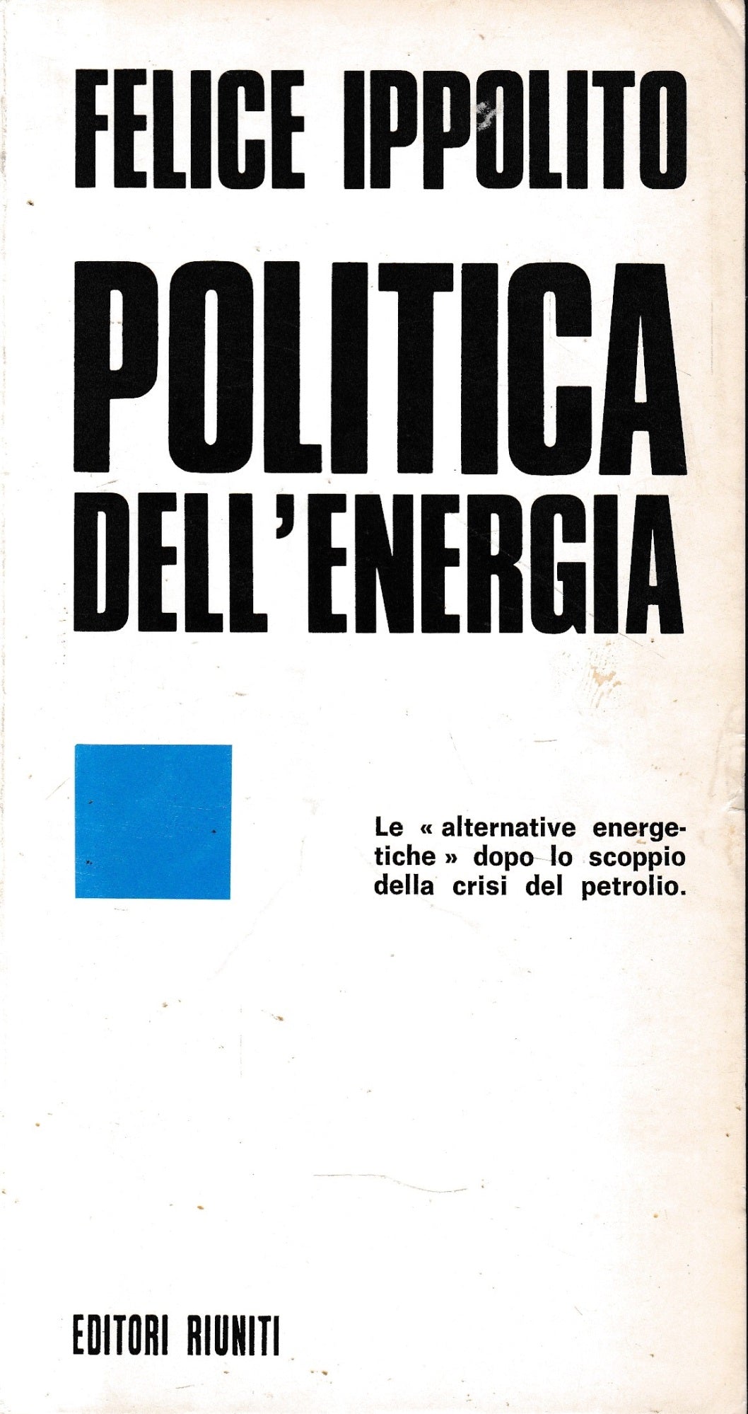 Politica dell'energia - copertina