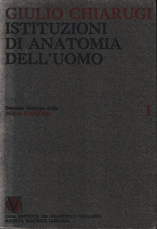 Istituzioni di anatomia dell'uomo, cinque volumi. - copertina