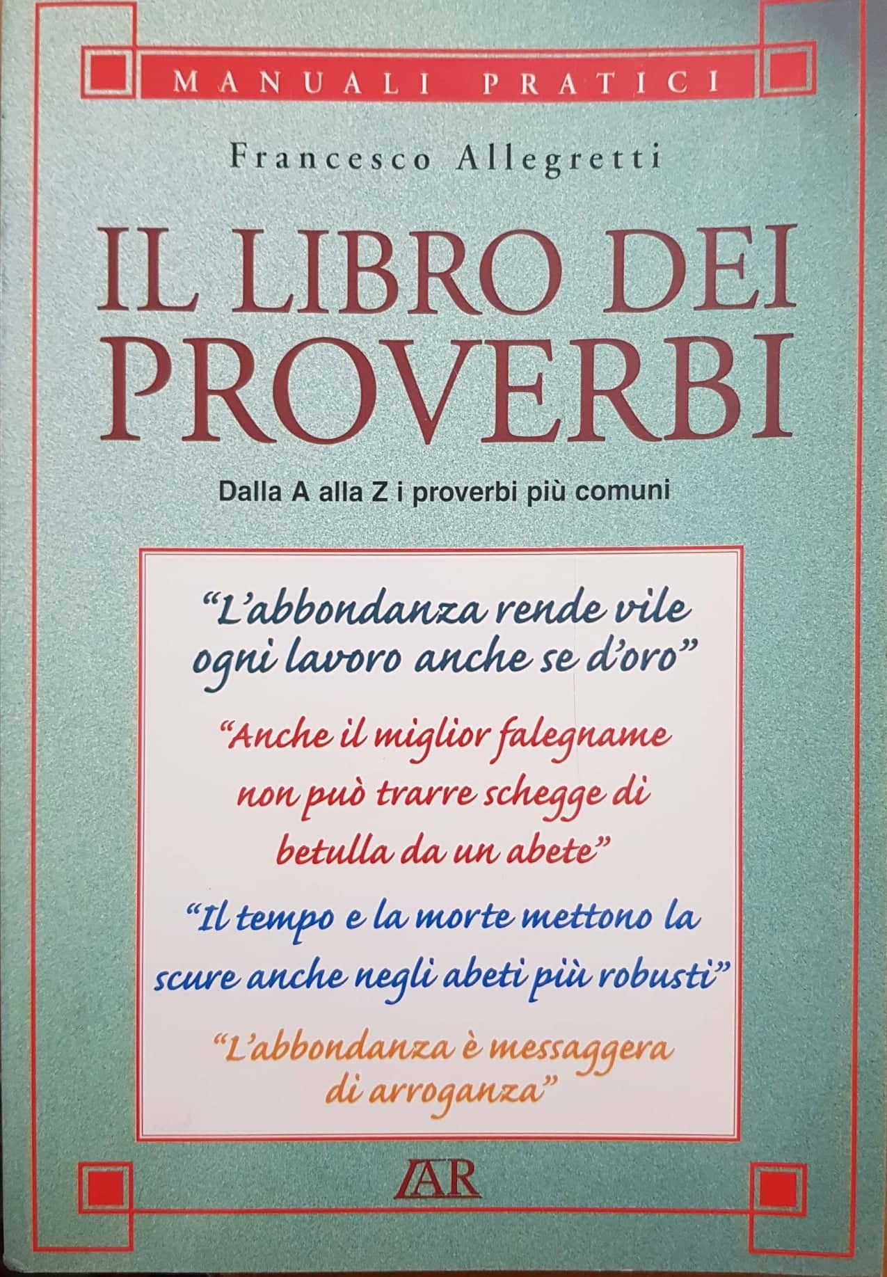 il libro dei proverbi - copertina