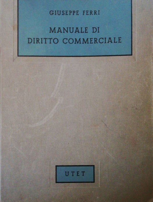 Manuale di diritto commerciale - copertina