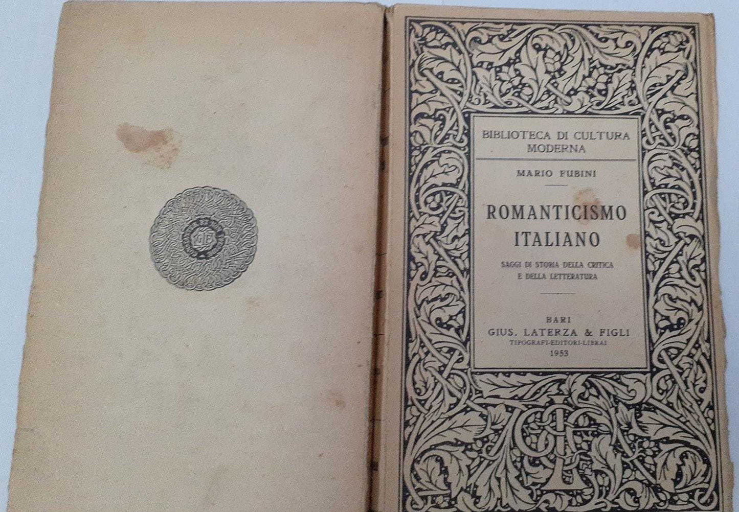 Romanticismo italiano. Saggi di storia della critica e della letteratura - copertina