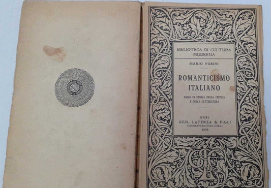 Romanticismo italiano. Saggi di storia della critica e della letteratura - copertina