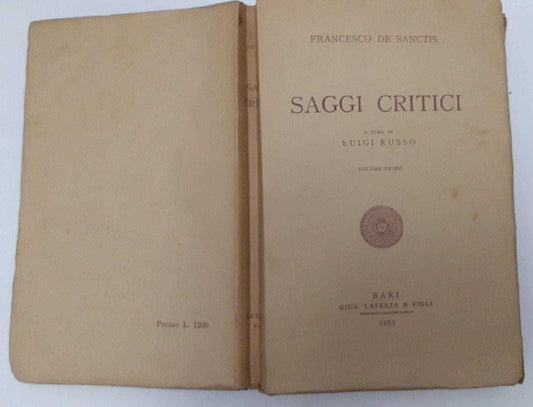 Saggi critici a cura di Luigi Russo. Volume primo - copertina