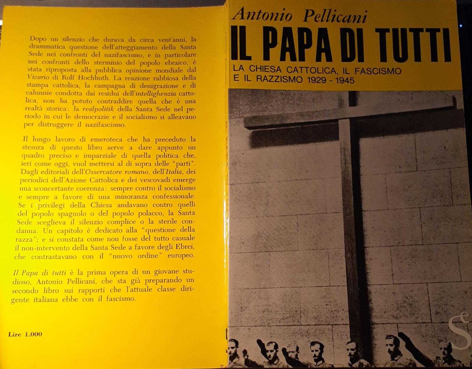 Il papa di tutti. La chiesa cattolica, il fascismo e il razzismo 1929-1945 - copertina