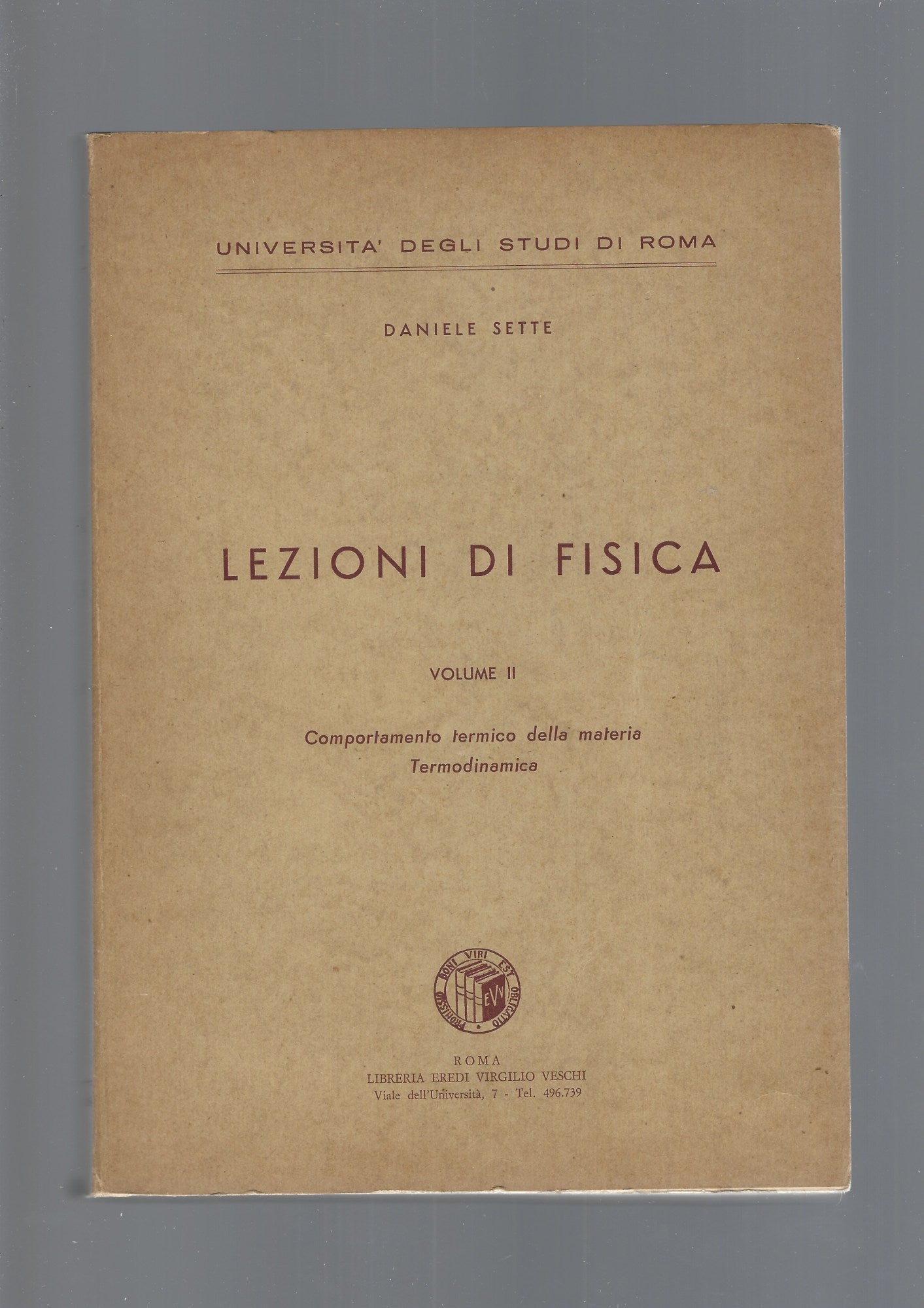 LEZIONI DI FISICA , vol. II - copertina
