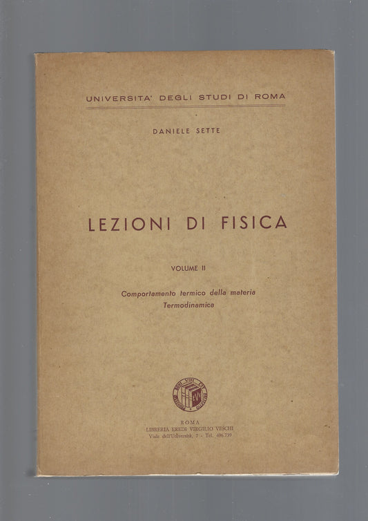 LEZIONI DI FISICA , vol. II - copertina