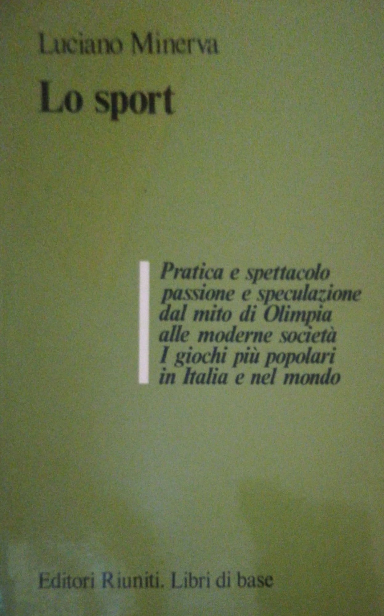 Lo sport - copertina