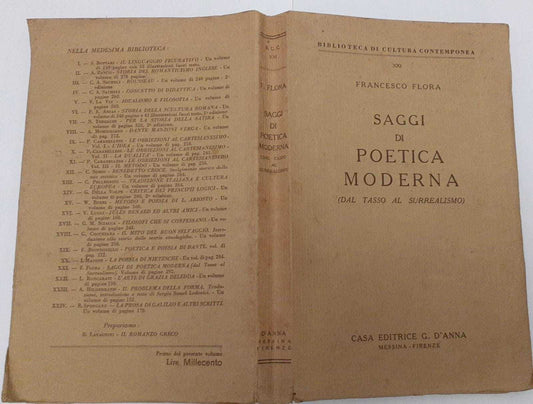 Saggi di poetica moderna (Dal tasso al surrealismo) - copertina