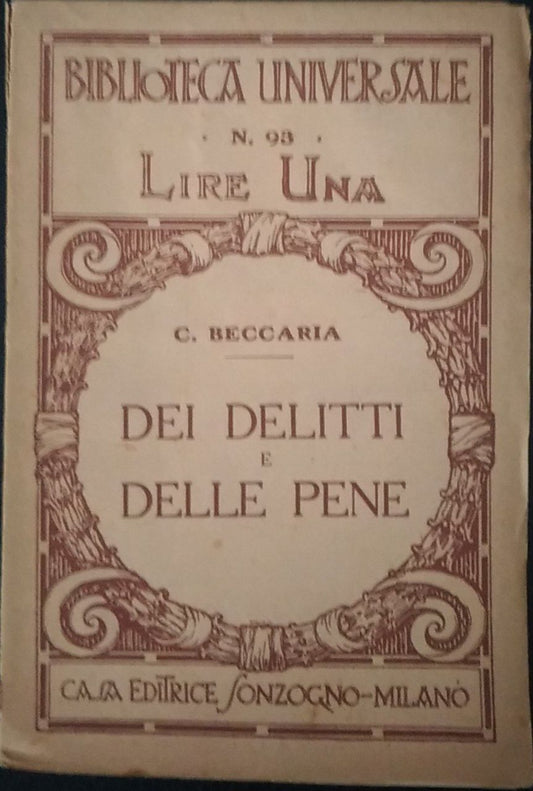 Dei delitti e delle pene - copertina