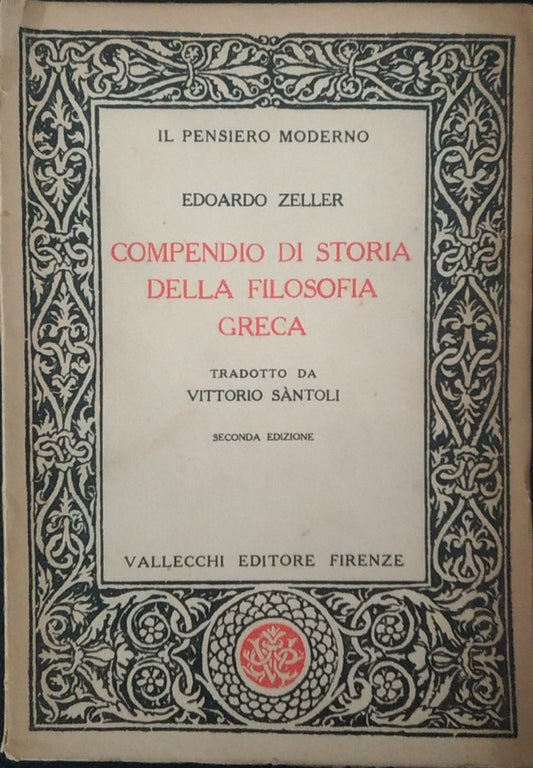 Compendio di storia della filosofia greca - copertina