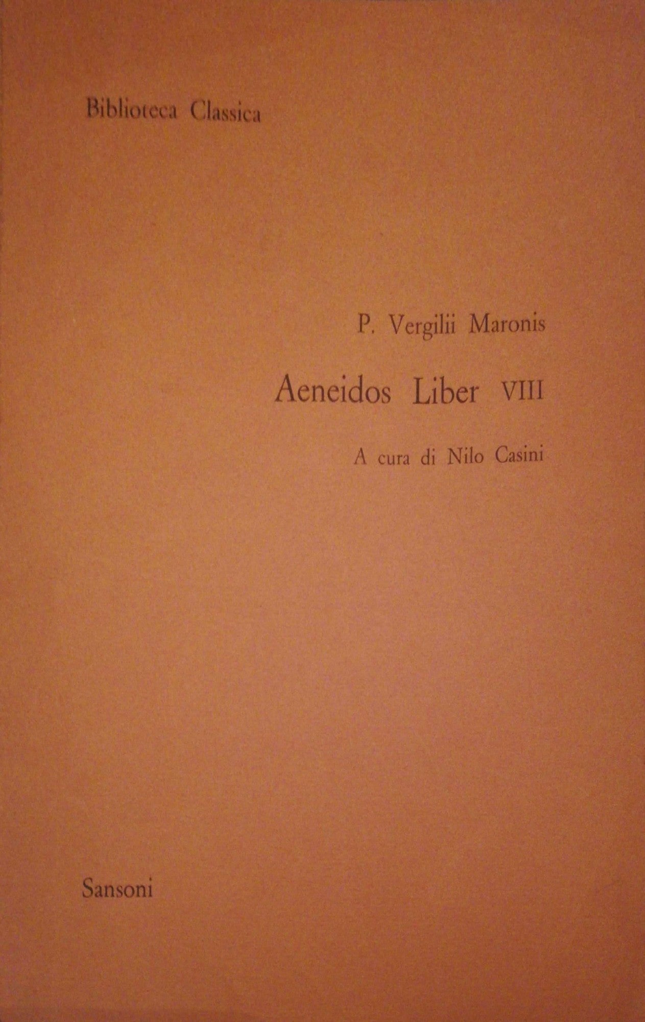 Aeneidos Liber VIII - copertina