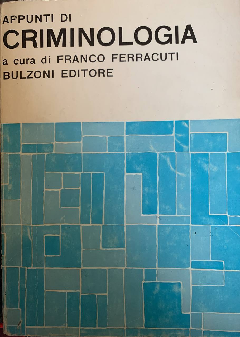 Appunti di criminologia - copertina