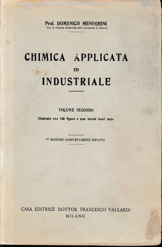 Chimica applicata ed industriale, vol. 2°. - copertina