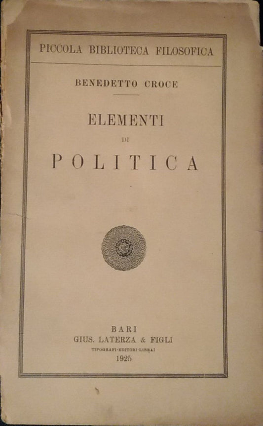 Elementi di politica - copertina