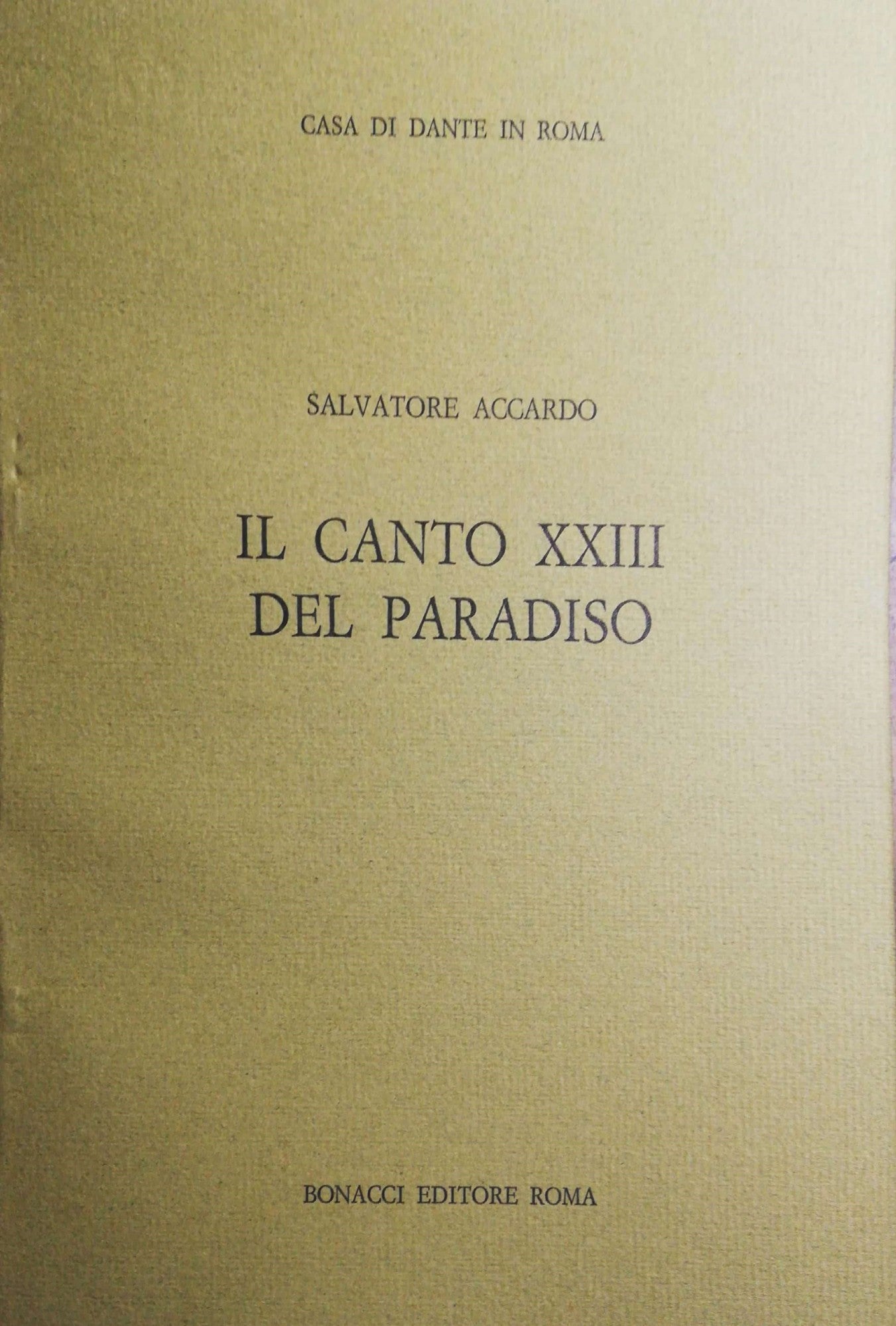 Il canto XXIII del Paradiso - copertina