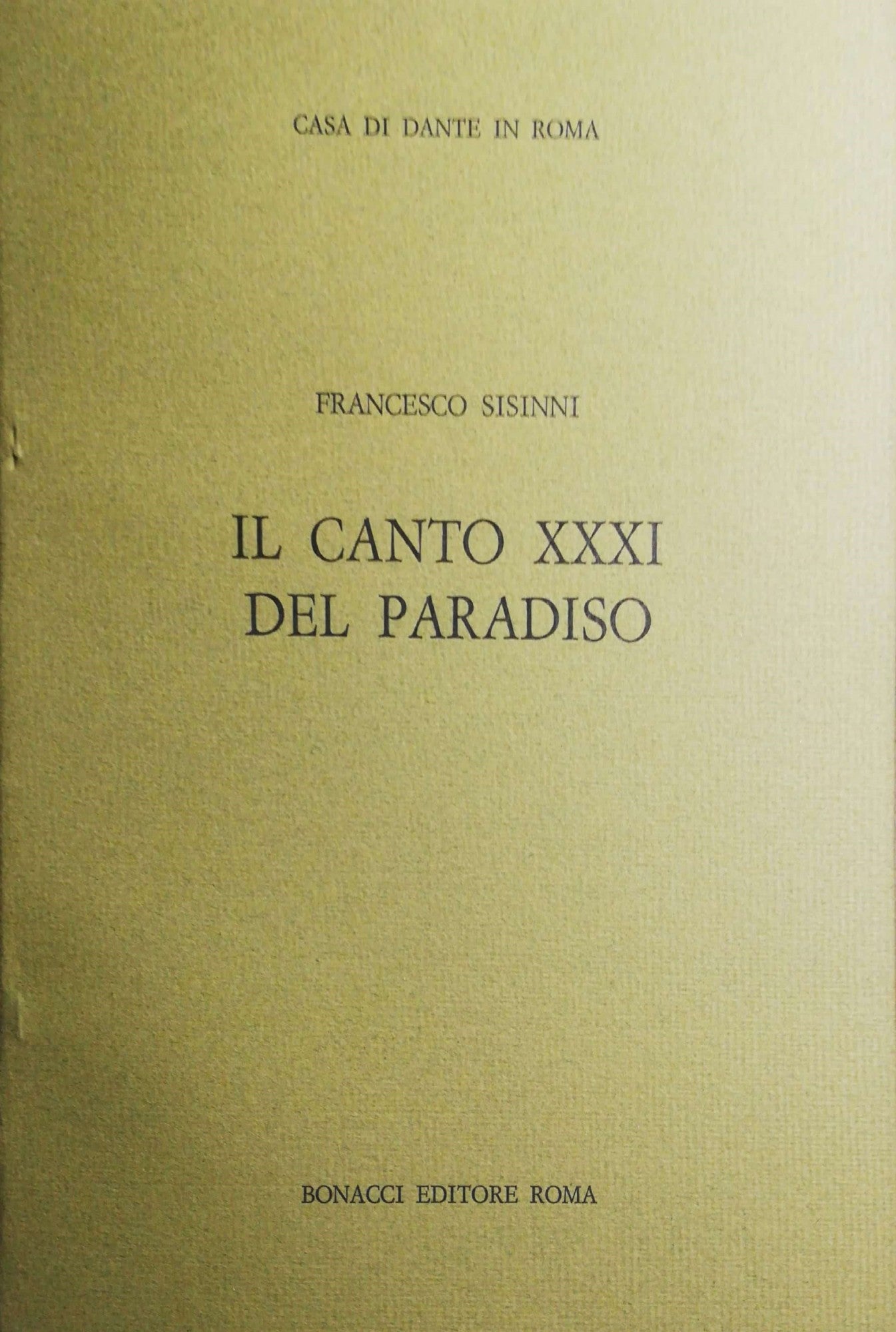 Il canto XXXI del Paradiso - copertina