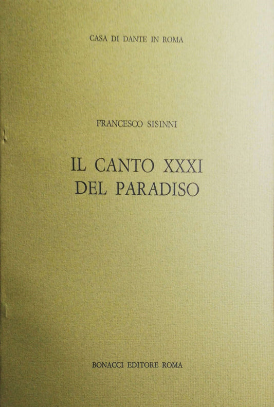 Il canto XXXI del Paradiso - copertina