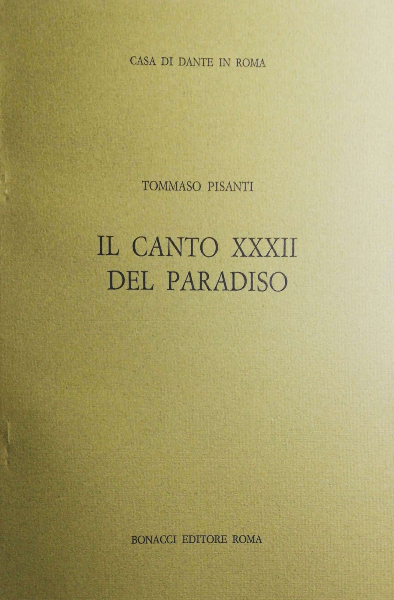 Il canto XXXII del Paradiso - copertina