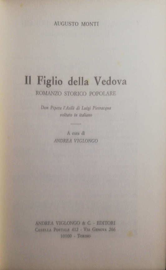 Il figlio della Vedova - copertina