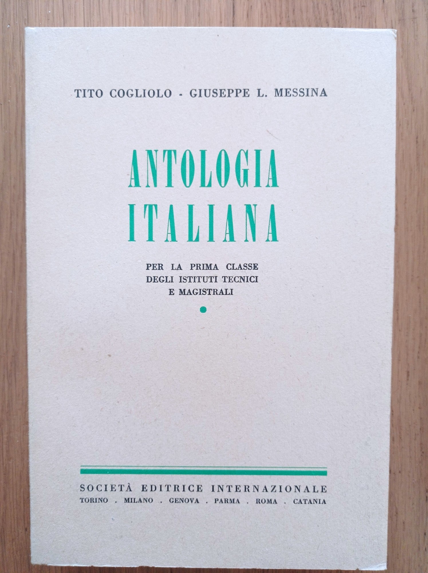 Antologia italiana (due copie) - copertina
